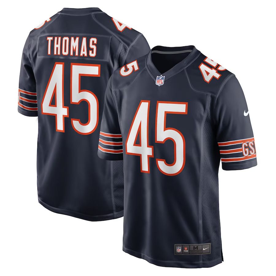 Men Chicago Bears #45 Joe Thomas Nike Navy Game Player NFL Jersey